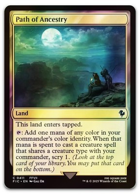 Path of Ancestry (Surge Foil) #411 (NM) Final Fantasy FIC Magic MTG