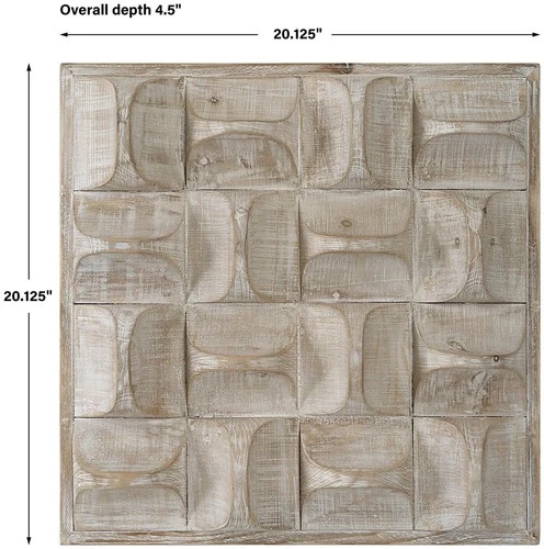 Uttermost 04329 Pickford 20-1/8" x 20-1/8" Frameless Decorative - Brown - Picture 5 of 5