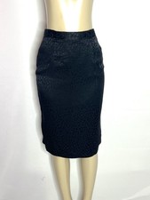 VINTAGE BLACK 100 SILK STRAIGHT SKIRT FULLY LINED SZ6