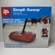 Dirt Devil Simpli-Sweep Push Sweeper Compact Lightweight Quick Clean-ups