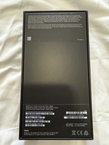 Original Box for Apple iPhone 12 Pro Max Silver. ***Box Only, Phone Not Included - Picture 2 of 3