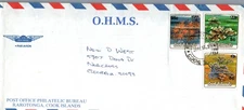 AIRMAIL COVER LOADED WITH MARINE CORAL TOPICAL STAMPS COOK ISL TO USA 1987 T9