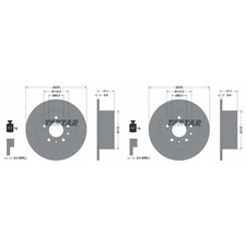 2x TEXTAR BREMSSCHEIBEN 270mm VOLL HINTEN passend für OPEL CALIBRA VECTRA | 9206
