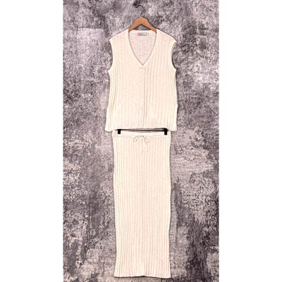 Free People Beach Veda Skirt Set Small Womens Ribbed Knit Midi Maxi 2 Piece