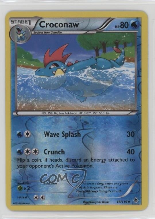 Croconaw Reverse Foil Pokemon XY Phantom Forces #16