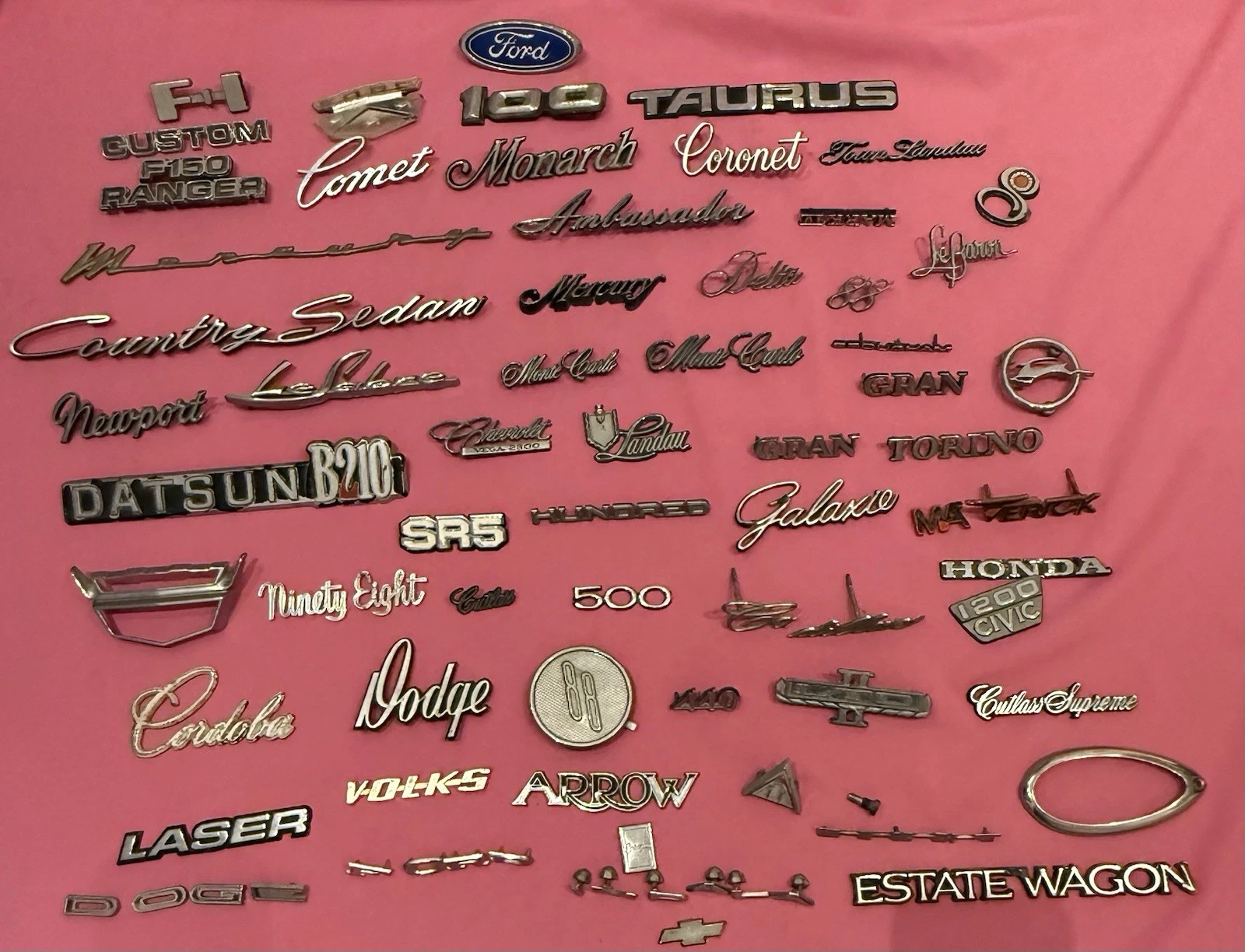 FORD Huge Lot Vintage Car Truck Emblems Ford Lincoln Mercury Cadillac ...