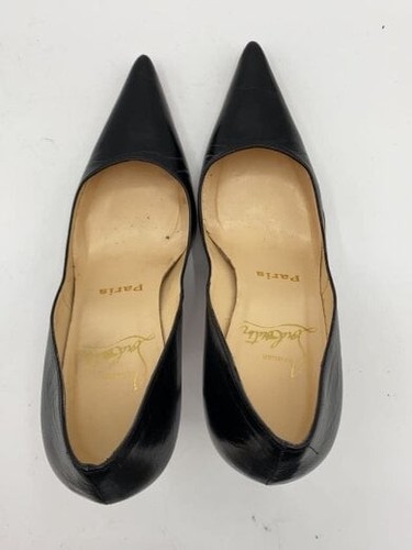 Christian Louboutin Pumps Heel Leather Black EU34.5 US4.5 Japan F/S USED - Picture 18 of 24