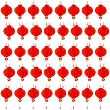Coopay 40 Pieces 8 Inch Red Chinese Lanterns Festival Lanterns Decorations fo...
