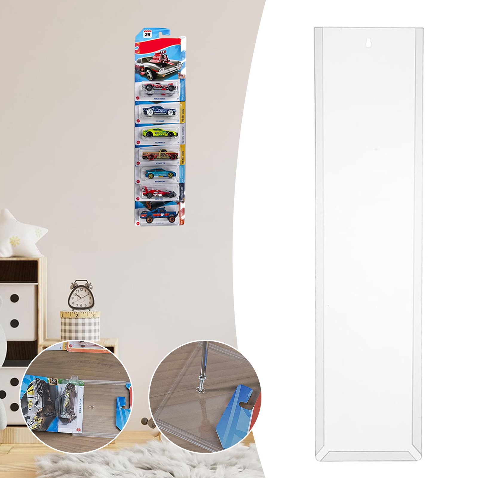 10-20Pack Diecast Display Case Wall Mount For Hot-Wheels Mainline & Match-Box