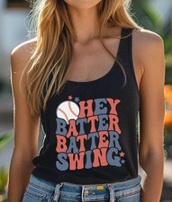 Hey Batter Batter Swing Tank Top: Gameday Baseball Tee