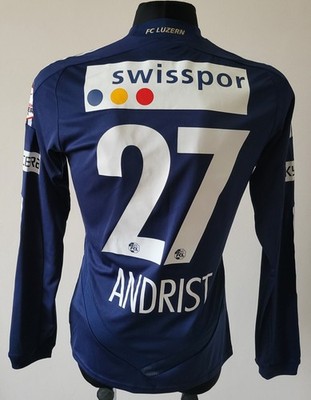 FCZ Luzern 2011 - 2012 Home football Adidas Match Worn Jersey #27 Andrist