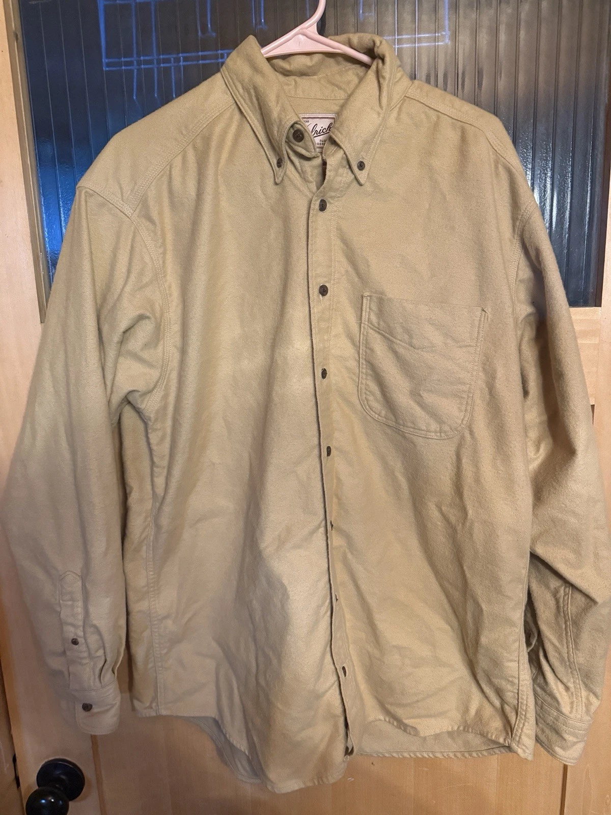 Woolrich Rugged Outdoor Shirt Adult L Cotton Made In USA Mens Extra Large VTG
