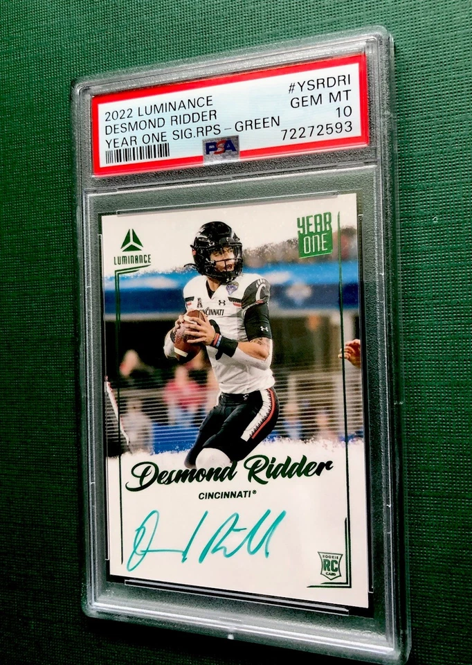 2022 Desmond Ridder Rc Auto PSA 10 (POP 3) - Year One - Cincinnati - Image 4 of 4