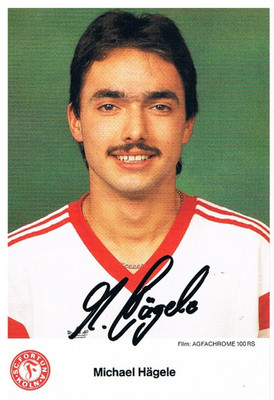 ''Michael Hägele'', original Autogramm, älteres Motiv Fortuna Köln