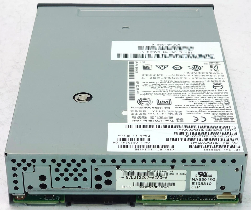 IBM LTO 6 HH Ultrium Bandlaufwerk Tape Drive SAS 6G LTO-6 H A3C40169946 35P2222 - Bild 3 von 4
