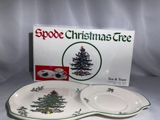 Vintage Spode Christmas Tree Tea  Toast Set   Original Box   Missing Mug