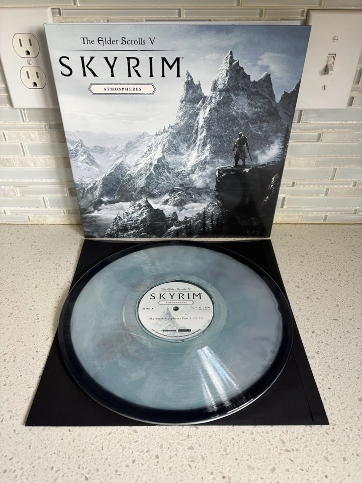 The Elder Scrolls V Skyrim Atmospheres LP Blue Glow Dust Filled Variant In Hand - Image 2 of 4