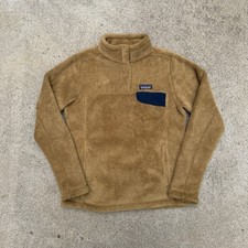 VTG Patagonia Re-Tool Snap-T Fleece Pullover Women  s Medium M Brown Tan 25443
