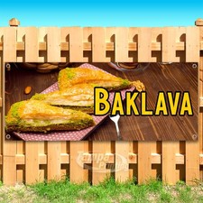 BAKLAVA Advertising Dessert Food Snack Vinyl Banner Flag Sign USA SB11123