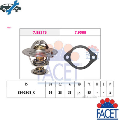 THERMOSTAT COOLANT 7.8837 FOR HYUNDAI ELANTRA/III TRAJET/Box/Body/MPV SANTA/FÉ  
