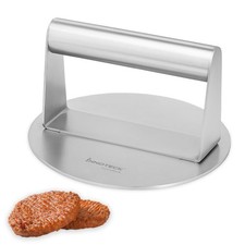 Round Burger Press Stainless Steel Large 15cm Non Stick Dishwasher Safe Press