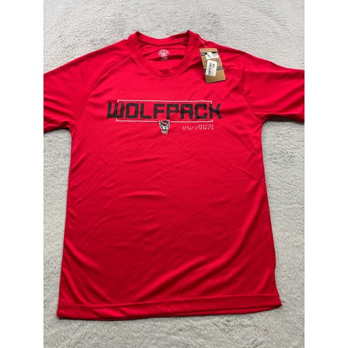 NC State Wolfpack Mens Medium Red Performance T-Shirt by Rivalry Threads NWT