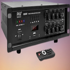 Pyle PMX3500PH 500W Bluetooth PA Amplifier Rack Mount USB/AUX/Mic, Black