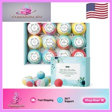 Luxury 12-Piece Handmade Bath Bomb Set with Shea Butter - Perfect Gifts for Her