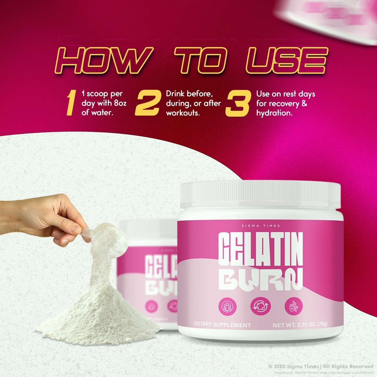 Gelatin Burn Powder - GelatinBurn Premium Formula for Active Body (30  Servs.) | eBay