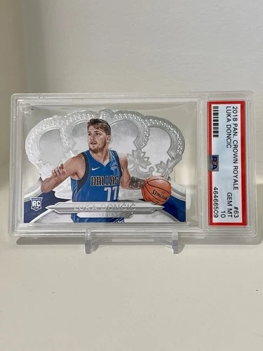 2018-19 Panini Crown Royale Luka Doncic  #63 Rookie (RC) PSA 10 💎 Pop 86 Rare!