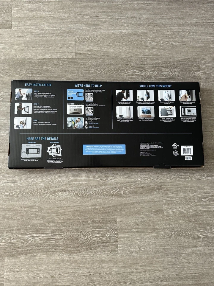 Sanus Elite Advanced Tilt 4D TV Wall Mount for 42"-90" TVs Up to 150lb - Image 2 of 3