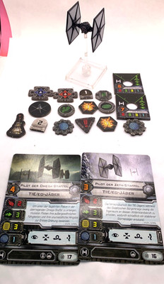 Star Wars X-Wing Miniaturenspiel TIE/EO Fighter Jäger Raumschiff + Zubehör