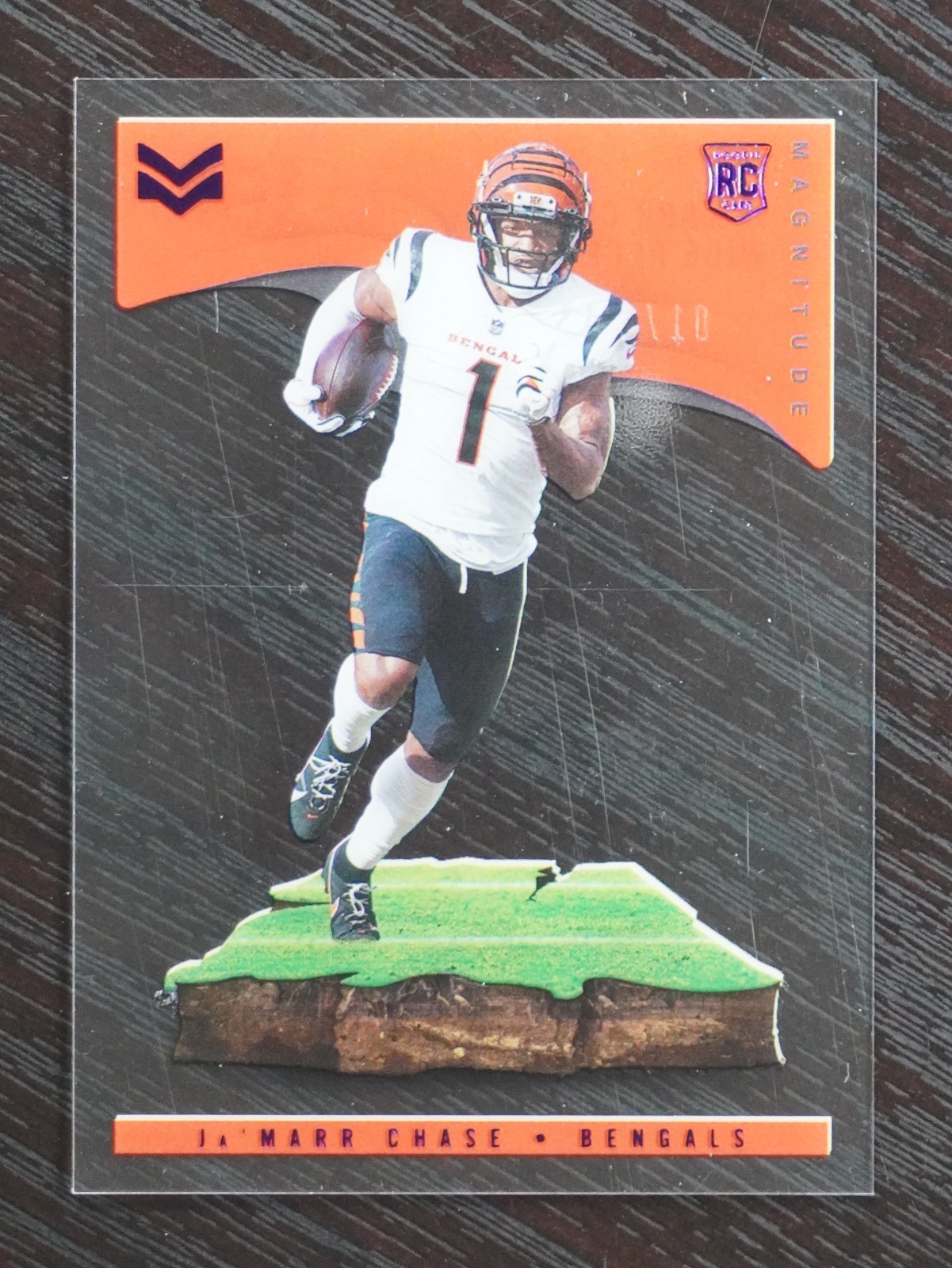 2021 Ja’Marr Chase RC Purple /49 2021 Chronicles Stars & Stripes MAG-5 Rookie