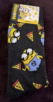 NEW ILLUMINATION ~ ''MINIONS'' CREW SOCKS ~ SHOE SIZE 6.25-12 FREE SHIPPING