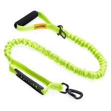 6FT Green Heavy Duty Bungee Dog Leash Reflective with Padded Traffic Handle