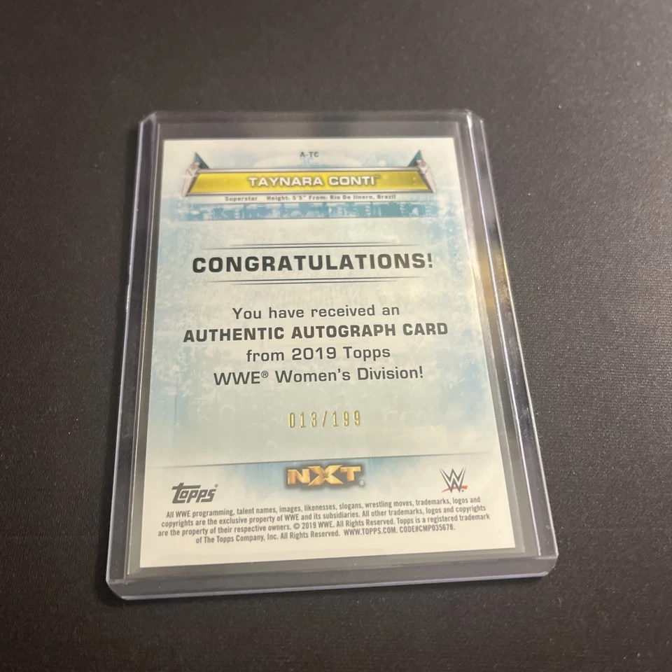 Taynara Conti Tay 2019 Topps WWE Women's Division Autograph Auto /199. B21 - Image 2 of 2