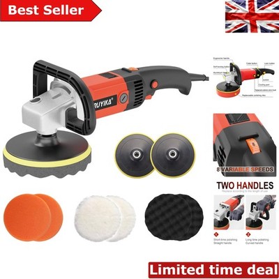 Car Detailing Master Kit: 1600W elektrische Poliermaschine mit 7'' Schwämmen & Zubehör
