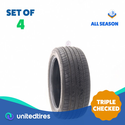 Set of (4) Used 225/45R17 Kumho Majesty Solus KU50 91W - 7.5-9/32