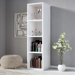 B Ware Bücherregal Skylar 30x30x106cm weiß