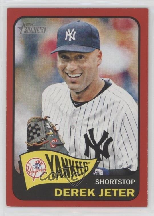 2014 Topps Heritage Red Border Derek Jeter #433 HOF v6g