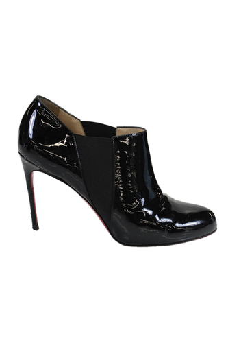 Botines Christian Louboutin para mujer sin cordones de charol de aguja negros talla 39 - Imagen 4 de 9