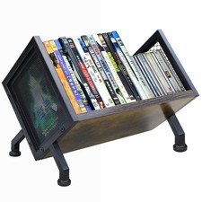DVD CD Storage Rack, Blu ray Storage Shelve Holds Up To 28 DVD Cases, Woode
