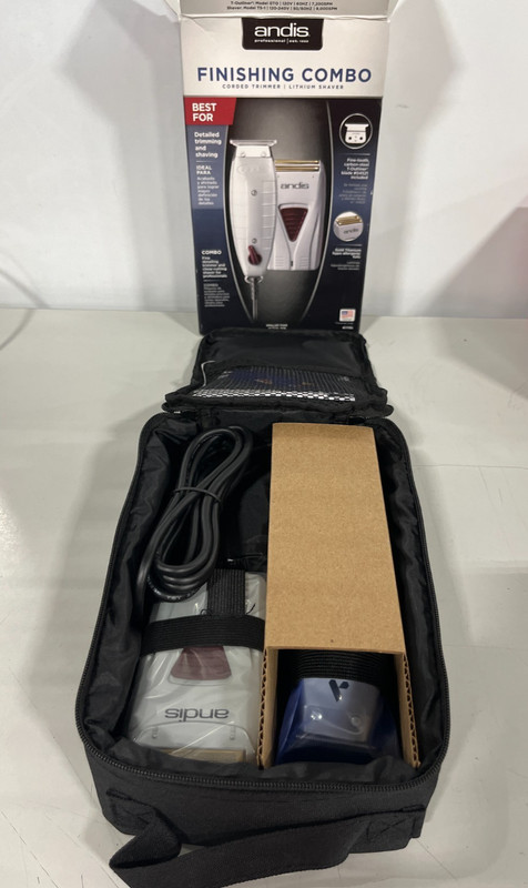 17195! NEW! Andis Finishing Combo Professional T-Outliner Trimmer + Foil Shaver