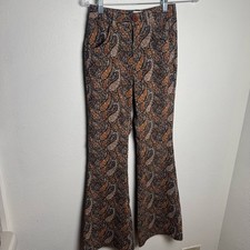 Princess Polly Brown and Black Paisley Flare Pants