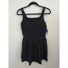 JoyLab Women Black Onyx Active Dress Built-In Shorts Cutout Back Size M New