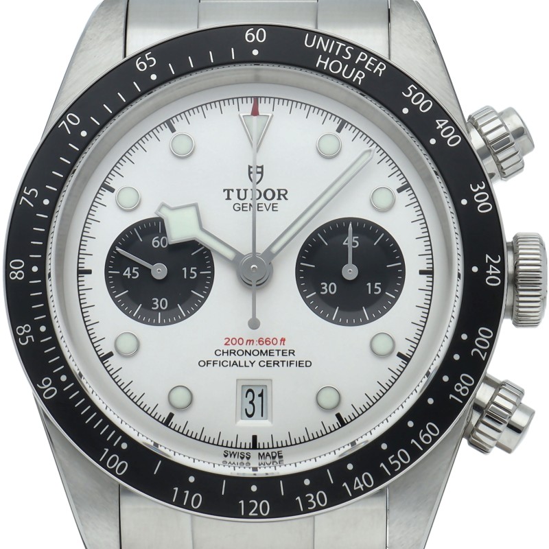 TUDOR Black Bay Chronograph Watch with QR Code Sticker M79360N-0002 Stainles...