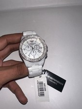 Emporio Armani Ladies White Ceramica Watch AR1456