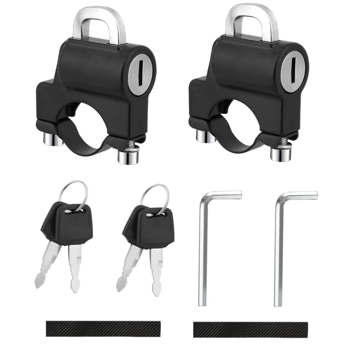 Bessy shop Lucchetto Casco Moto,2 Pezzi Antifurto Casco Moto Helmet Lock (k6K)