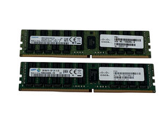 Samsung Crucial 32GB 4DRx4 PC4-2133P-LD0-10 ECC RAM Server Memory Mixed Lot of 2