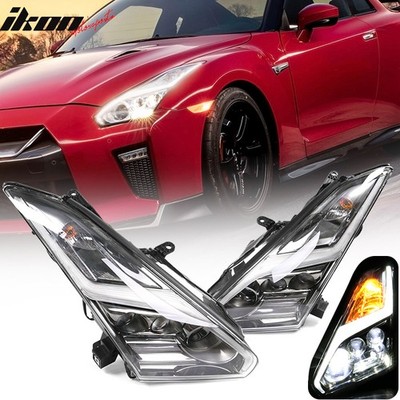 Fits 09-24 Nissan R35 GTR GT-R LED DRL Headlights Upgrade 09-16 to